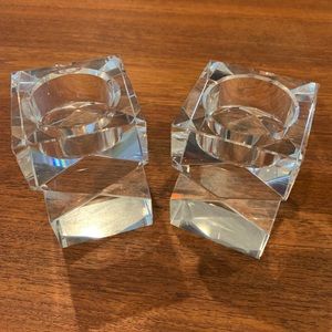 Oleg Cassini crystal votive set of two